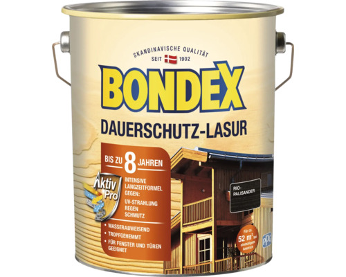 Lasure de protection permanente BONDEX Rio palissandre 4,0 l