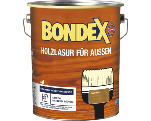 Lasure pour bois BONDEX châtaignier 4 l