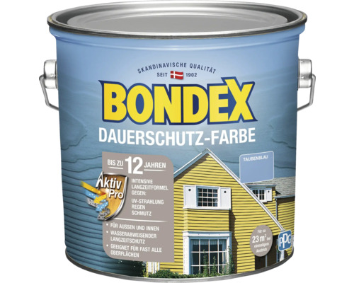 Peinture de protection longue durée Bondex bleu pigeon dans un seau