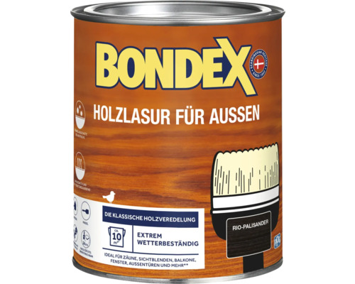 Lasure pour bois BONDEX rio palissandre 750 ml