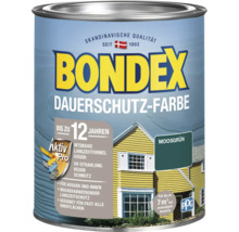 Peinture de protection durable pour bois BONDEX vert mousse 750 ml