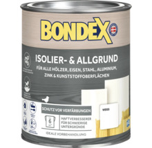 Peinture d''isolation et universelle Bondex pour bois, fer, acier, aluminium, zinc et surfaces en plastique, teinte blanc