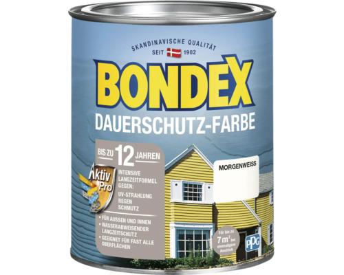 BONDEX Holzfarbe-Dauerschutzfarbe morgenweiß 750 ml Bondex Dauerschutzfarbe Farbdose