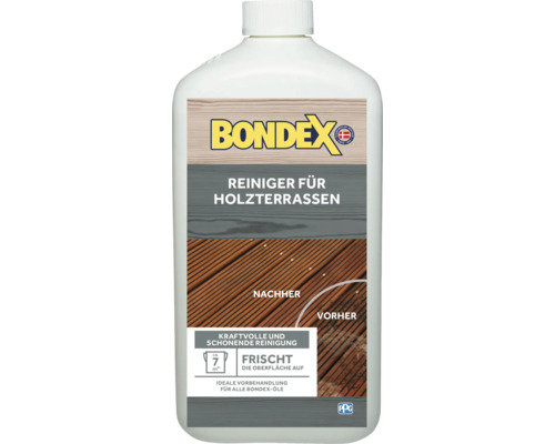 Nettoyant Bondex pour terrasses en bois dans une bouteille en plastique