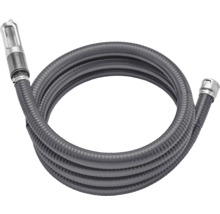 Tuyau industriel gris avec embouts