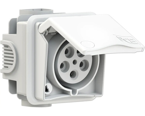 Prise de courant avec couvercle rabattable