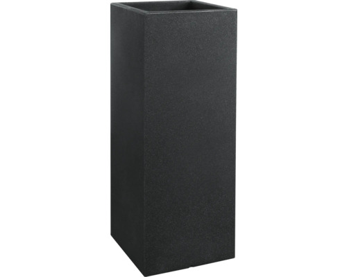 Vase à fleurs cube colonne en plastique 30x30x80 cm anthracite Grand bac à plantes carré