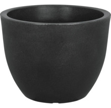 Schwarzer Blumentopf aus Kunststoff