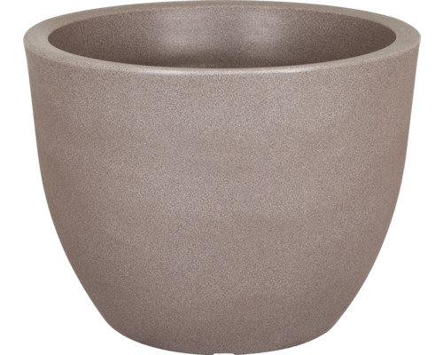 Bac à plantes geli Rimini plastique, Ø 60 H 45,5 cm taupe Pot de fleurs en plastique
