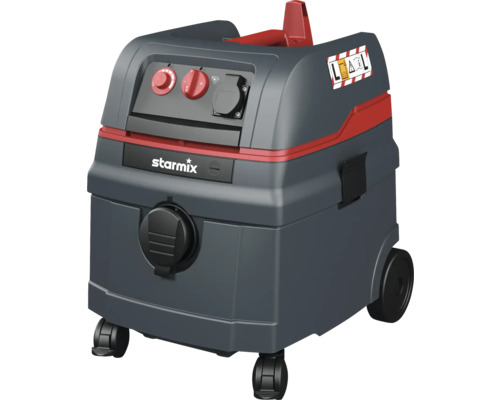 Industriesauger mit Rädern und Starmix Logo