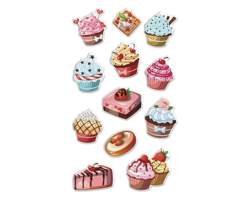 Illustration de différents gâteaux et cupcakes