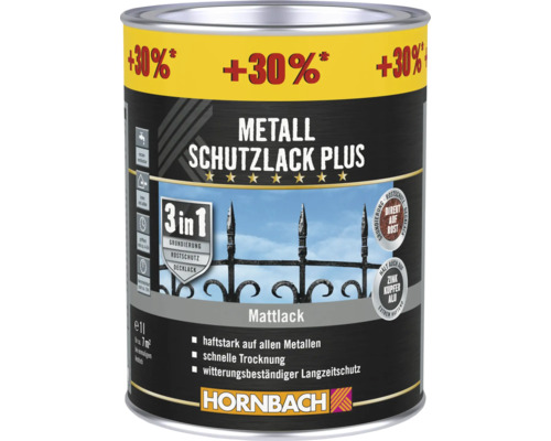 HORNBACH Metallschutzlack Plus matt weiß 1 l