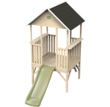 Maisonnette en bois avec toboggan pour le jardin