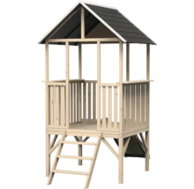 Maison de jeux en bois avec échelle et toit