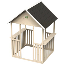 Cabane de jeu en bois avec toit et bancs intégrés