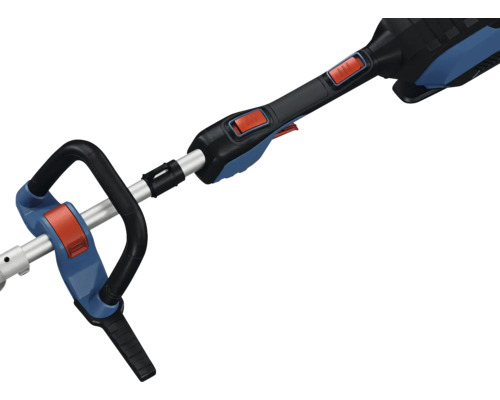 Griff und Bedienelemente eines Rasentrimmers