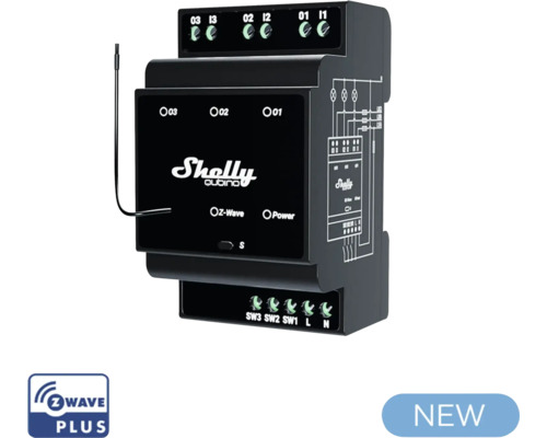 Shelly Qubino Z-Wave Leistungsmesser mit Antenne