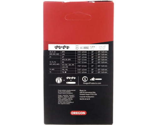 Informations sur les chaînes de tronçonneuse Oregon