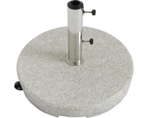 Sonnenschirmständer SOLUNA 50 kg, Granit hellgrau, rund