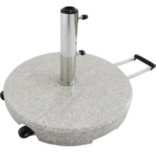 Sonnenschirmständer aus Granit mit Rollen und Griff