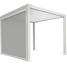 Pergola avec toit à lamelles et pare-vue