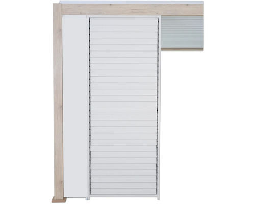 Armoire à volet roulant avec lamelles horizontales