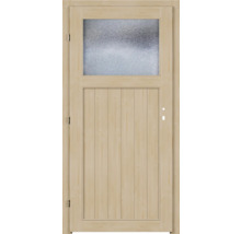 Porte extérieure en bois avec insert en verre