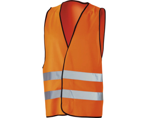 Gilet de sécurité orange fluo, taille universelle Gilet de sécurité orange avec bandes réfléchissantes