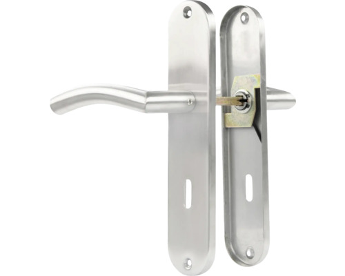 Türdrücker mit Langschild aus Edelstahl