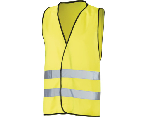 Gilet de sécurité jaune fluo, taille universelle Gilet de sécurité jaune avec bandes réfléchissantes