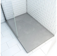 Duschwanne Aurlane Stone 140 x 90 x 2.6 cm steingrau matt FAC206