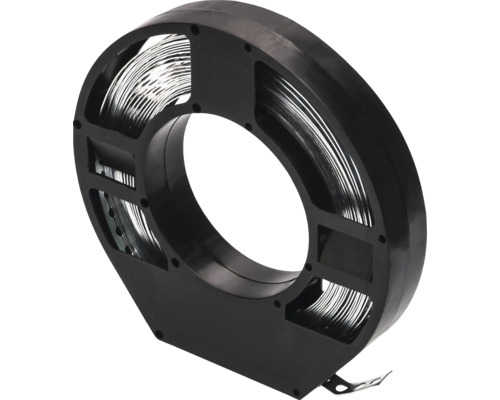 Zugdraht auf einer schwarzen Kunststoffspule