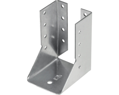 Pfostenträger aus Metall mit Bohrlöchern