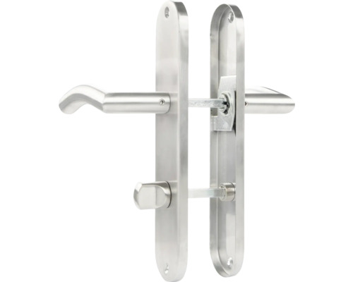 Garniture de porte en acier inoxydable avec poignée et serrure