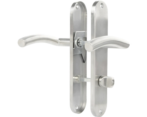 Garniture de porte en acier inoxydable avec poignée et serrure