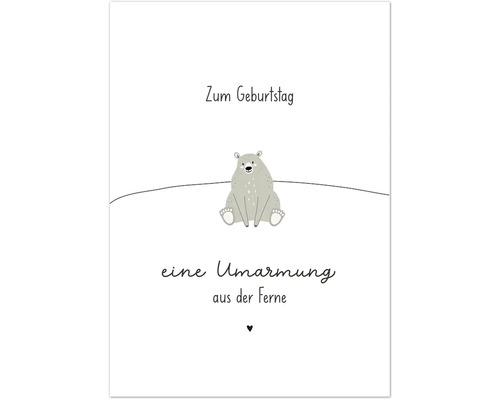 Grußkarte Happy Days Zum Geburtstag eine Umarmung aus der Ferne 12,5x17,5 cm