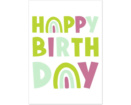 Grußkarte Happy Days Happy Birthday 12,5x17,5 cm