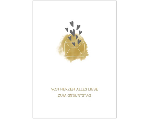 Grußkarte Happy Days Von Herzen alles Liebe zum Geburtstag 12,5x17,5 cm