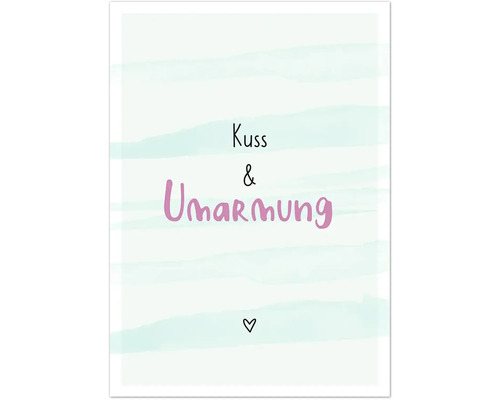 Grußkarte Happy Days Kuss & Umarmung 12,5x17,5 cm