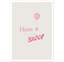 Illustration mit dem Text ''Have a nice Day'' und einem Ballon