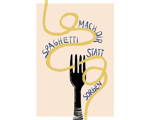 Carte de vœux Happy Days Mach dir Spaghetti statt Sorgen 12,5x17,5 cm