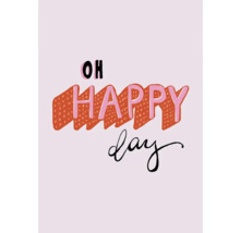 Dekoratives Wandbild mit dem Schriftzug Oh Happy Day