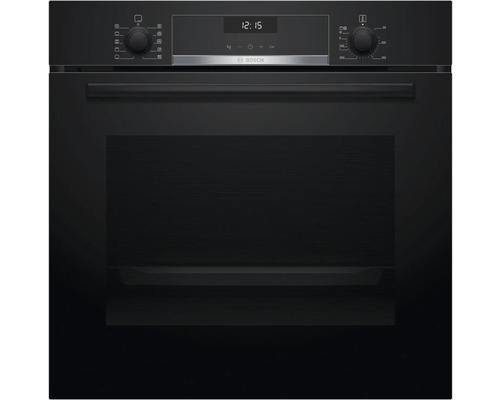 Bosch Einbaubackofen mit Bedienelementen und Digitalanzeige.