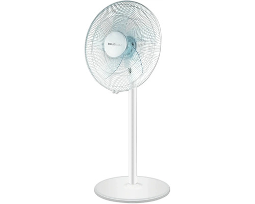 Ventilator auf Standfuß mit BluePalm Logo
