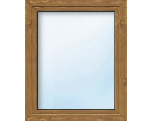 ARON Basic+ Kunststofffenster 1 Flügelig (Dreh-Kipp) 50x50 cm Golden Oak DIN Links