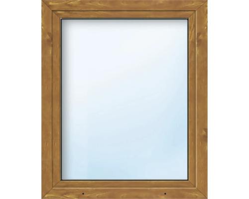 ARON Basic+ Kunststofffenster 1 Flügelig (Dreh-Kipp) ESG 75x160 cm Golden Oak DIN Links