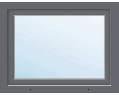 ARON Basic+ Kunststofffenster 1 Flügelig (Dreh-Kipp) 65x50 cm RAL 7016 anthrazitgrau DIN Rechts