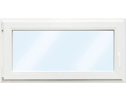 Fenêtre plastique ARON Basic+ 1 vantail (oscillo-battant) 60x40 cm RAL 9016 blanc signalisation tirant gauche RC2