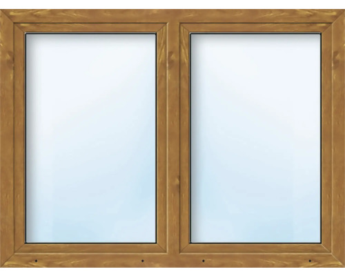 ARON Basic+ Kunststofffenster 2 Flügelig (Dreh/Dreh-Kipp) mit beweglichem Pfosten (Stulp) ESG 125x145 cm Golden Oak ARON Basic+ Kunststofffenster 2 Flügelig (Dreh/Dreh-Kipp) mit beweglichem Pfosten (Stulp) ESG 125x145 cm Golden Oak