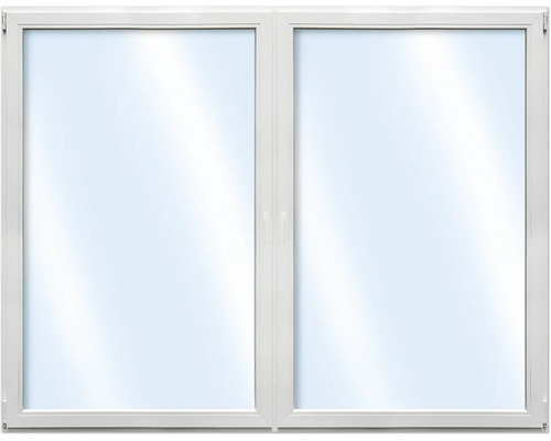 Fenêtre à deux vantaux avec cadre en plastique
